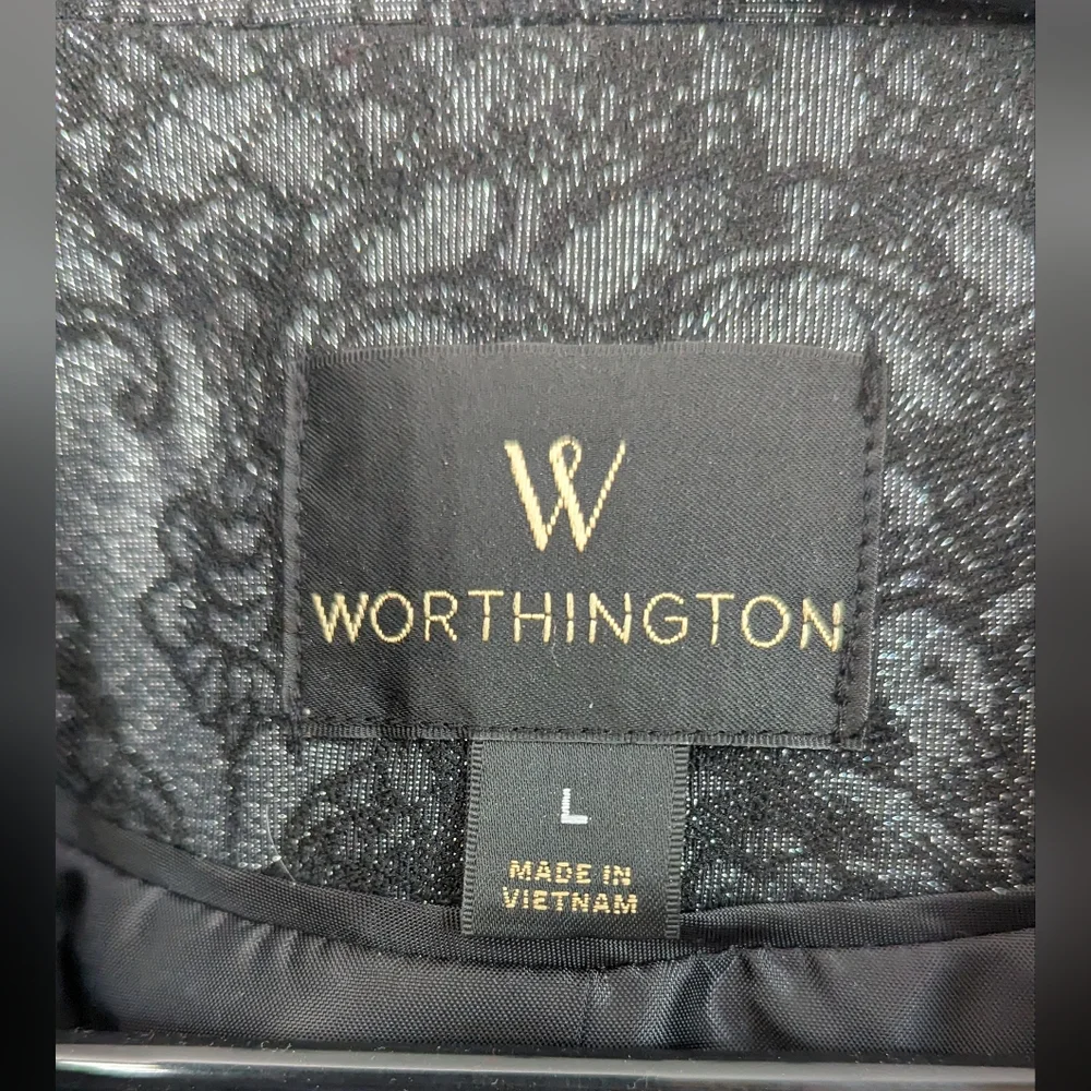 Worthington Women's 3 Piece Glitter Lace Design Suit Sz L/14 - Picture 3 of 11